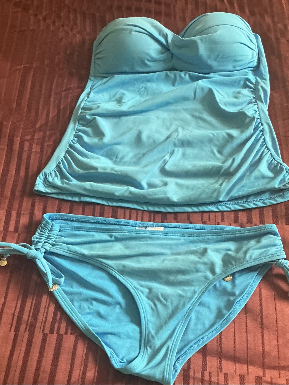 Anne Cole Turquoise Blue Tankini Bikini Set